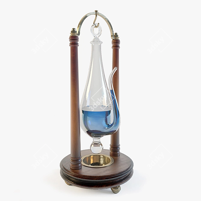 Vintage Weather Glass Barometer 3D model image 1