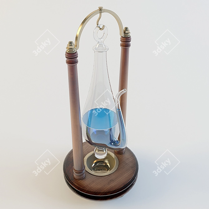 Vintage Weather Glass Barometer 3D model image 2