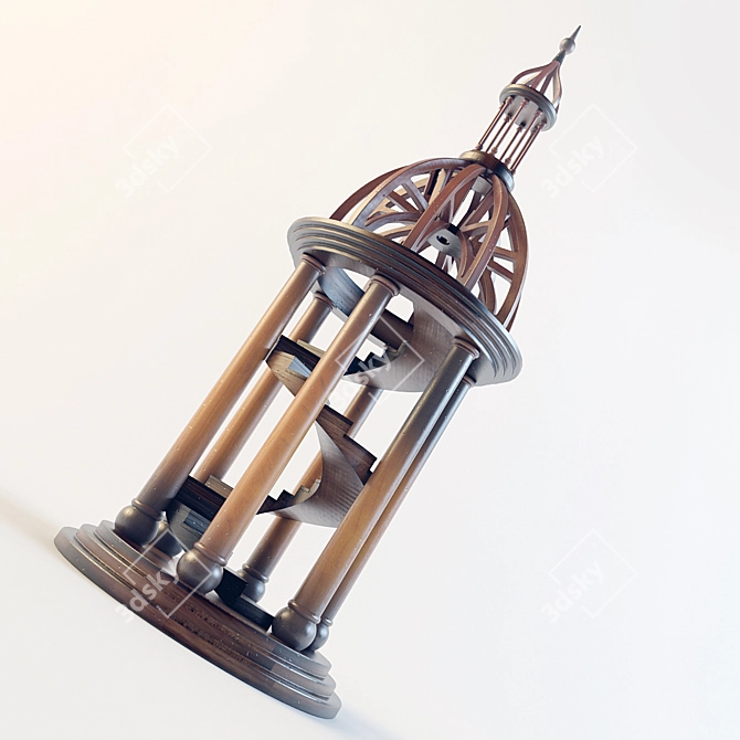 Bell Tower Antica: Timeless Indoor Sculpture 3D model image 3