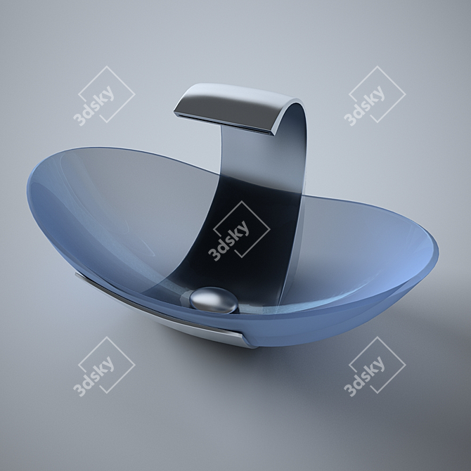 Sleek Mixer Basin for Modern Bath 3D model image 1