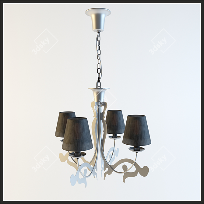 Elegant Classic Pendant Chandelier 3D model image 1