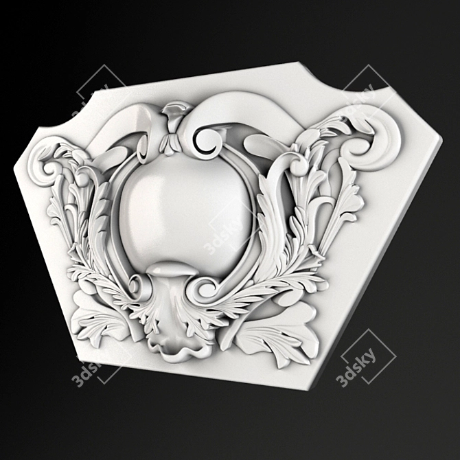 Elegant Cartouche for Stunning Décor 3D model image 1