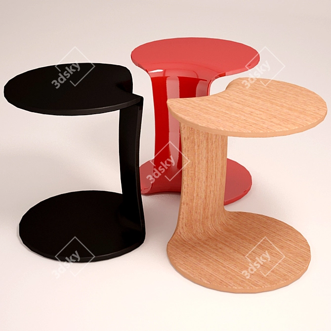 Modern T-Yo-Yo Table 3D model image 1