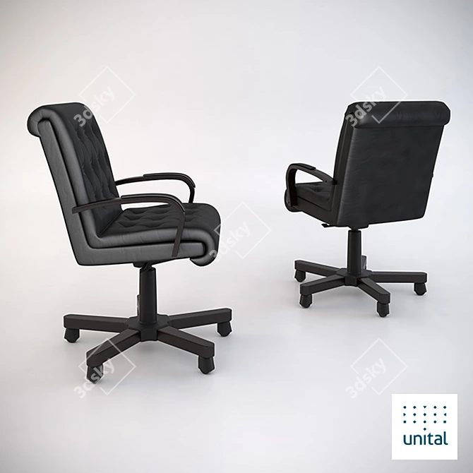 Elegant Royal Chair: D-80 3D model image 2