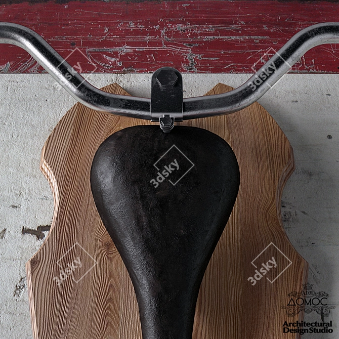 Scandi Bike Decor: Unique Interior Piece 3D model image 3