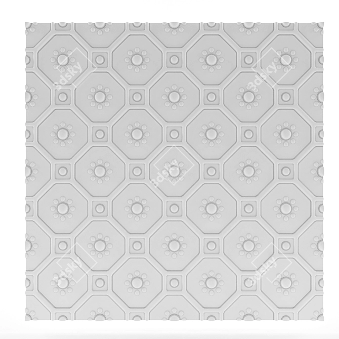 Byzantine Wallcovering: 3D Textured Wallpaper 3D model image 1
