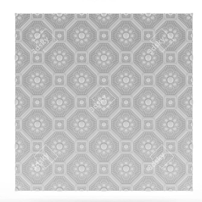 Byzantine Wallcovering: 3D Textured Wallpaper 3D model image 2