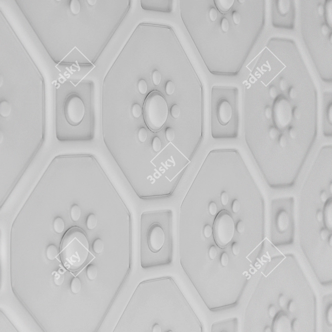 Byzantine Wallcovering: 3D Textured Wallpaper 3D model image 3