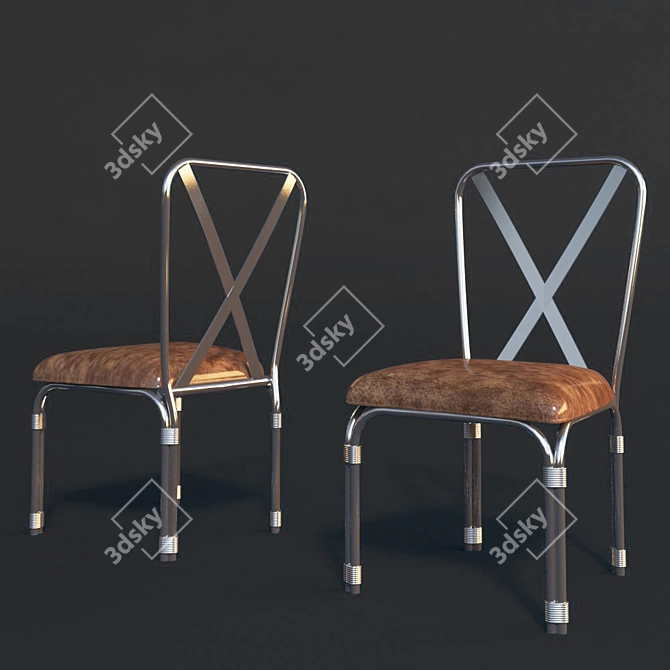 Elegant Dining Chair 3D model image 1