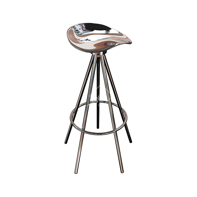 Aluminum Jamaica Bar Counter Stool 3D model image 1