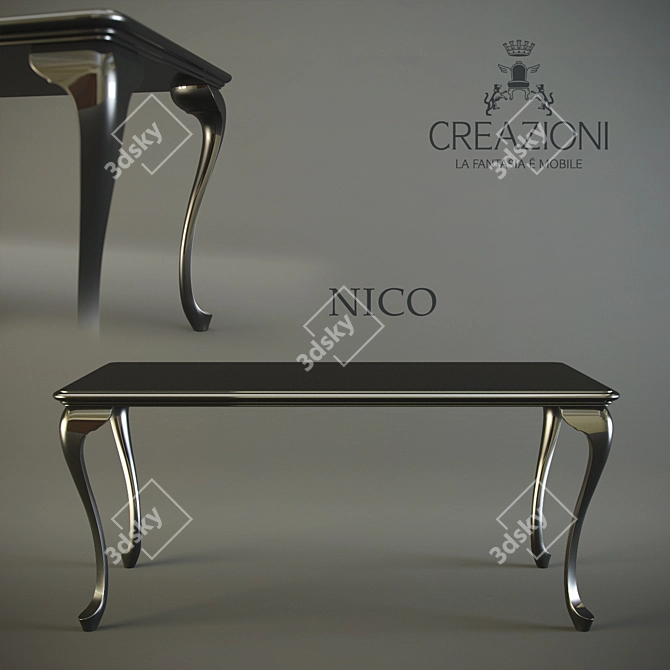 Creazioni Nico: Elegant and Spacious Designer Sofa 3D model image 1