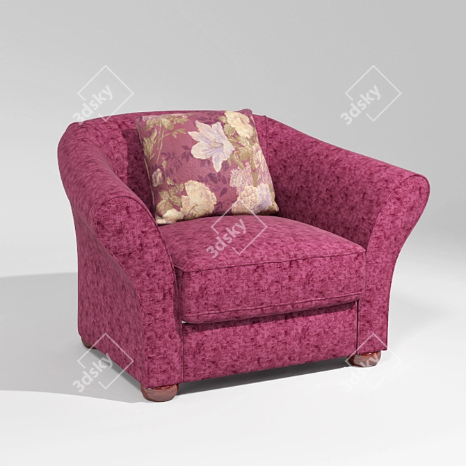 RoyBosh Scarlett - Classic Armchair 3D model image 1