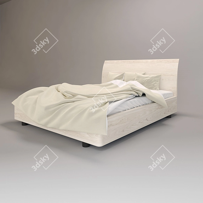 Novamobili Deep Bed: Quality Italian Craftsmanship 3D model image 2