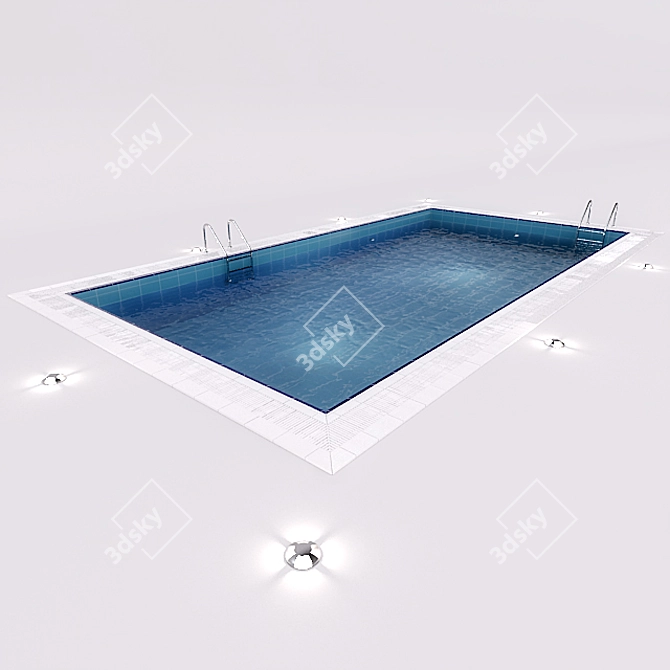 Overflow Pool with Texture 3D model image 1