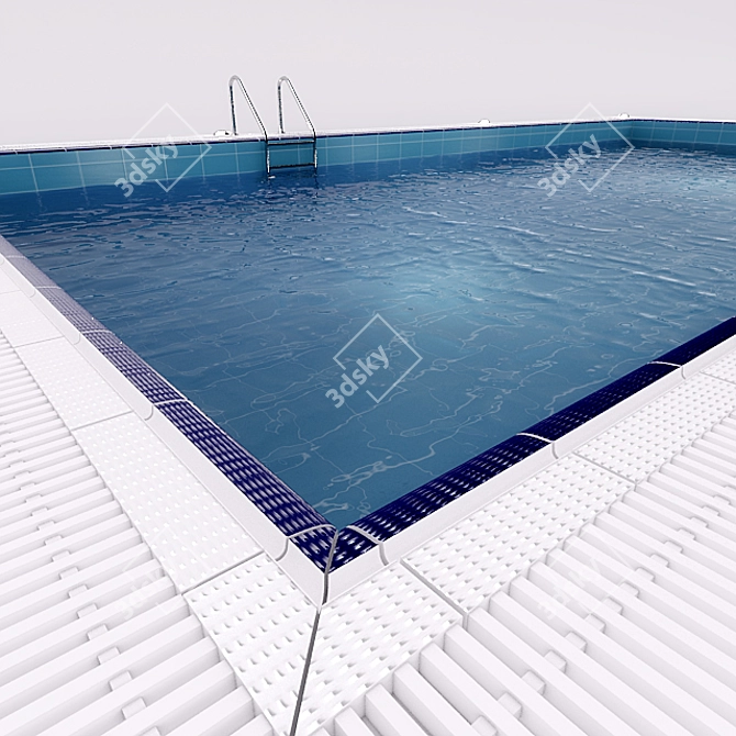 Overflow Pool with Texture 3D model image 2