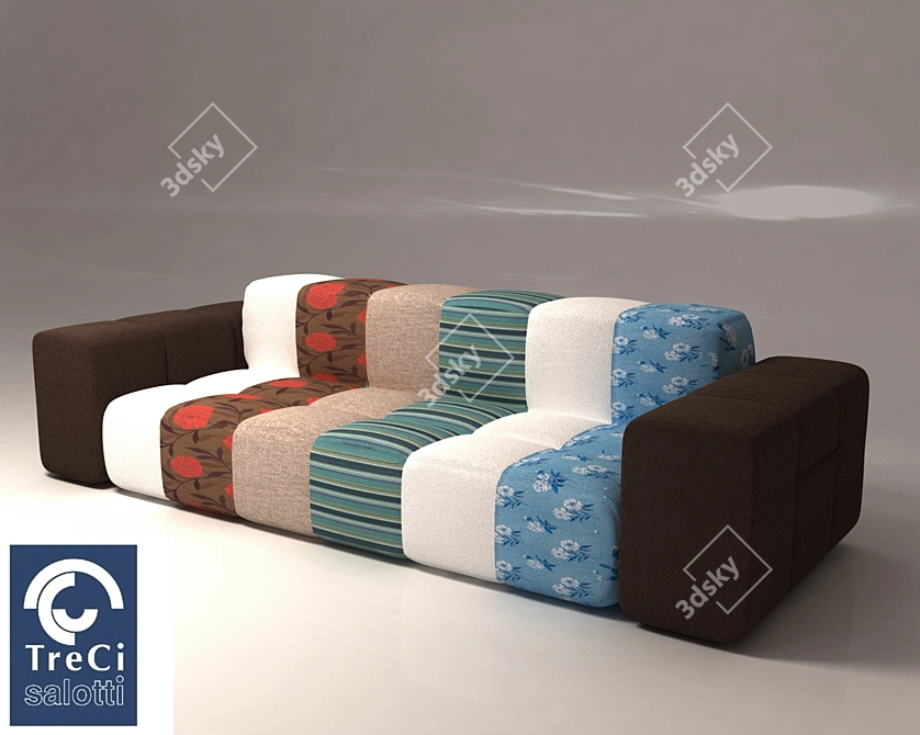 Italian-made Ciro Sofa - Tre Ci Salotti 3D model image 1