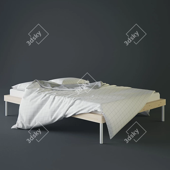 Neue Werkstatt - Stylish Bed 3D model image 2