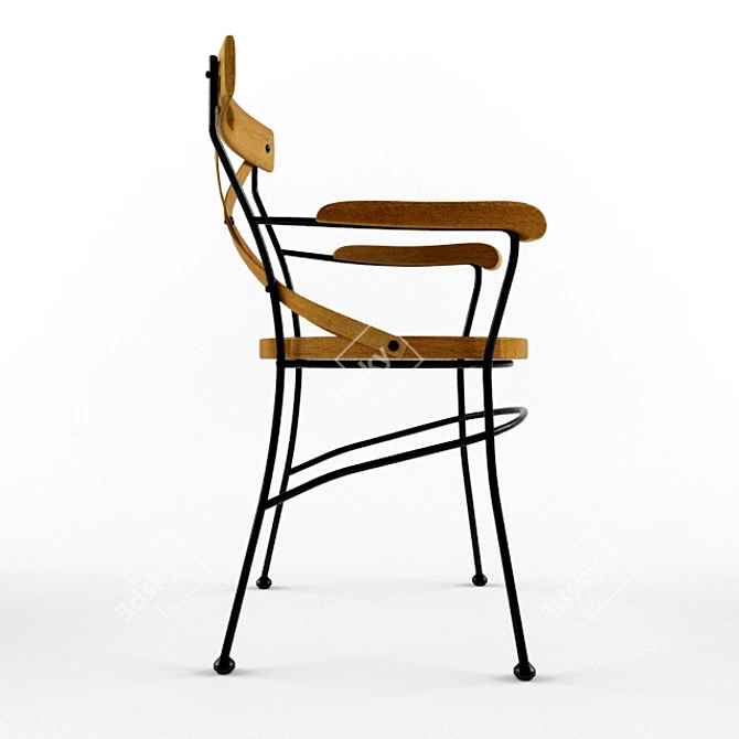 ErgoLux Chair: Comfortably Stylish Seating 3D model image 3