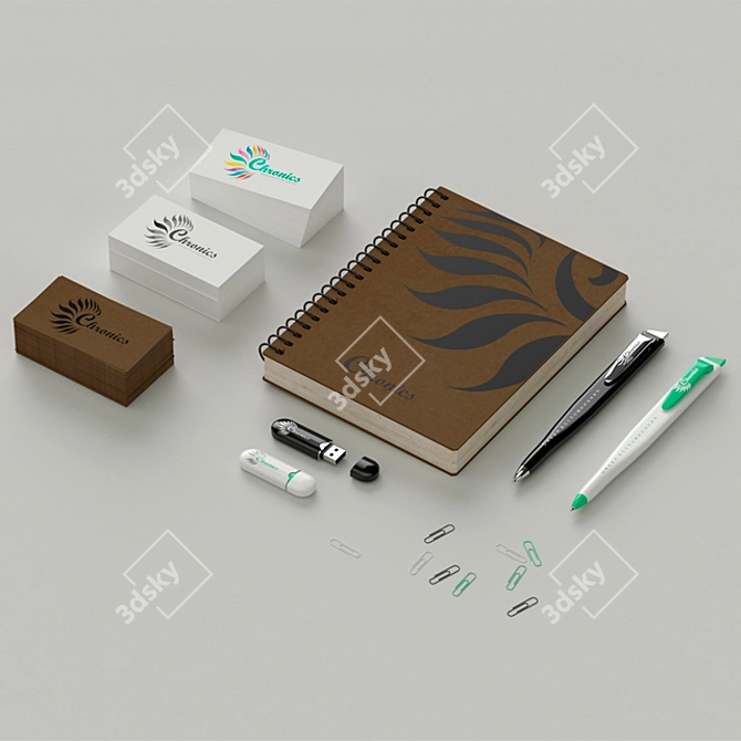Signature Stationery Set 3D model image 1
