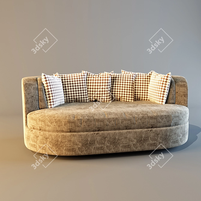 Elegant Armani Sofa 3D model image 1