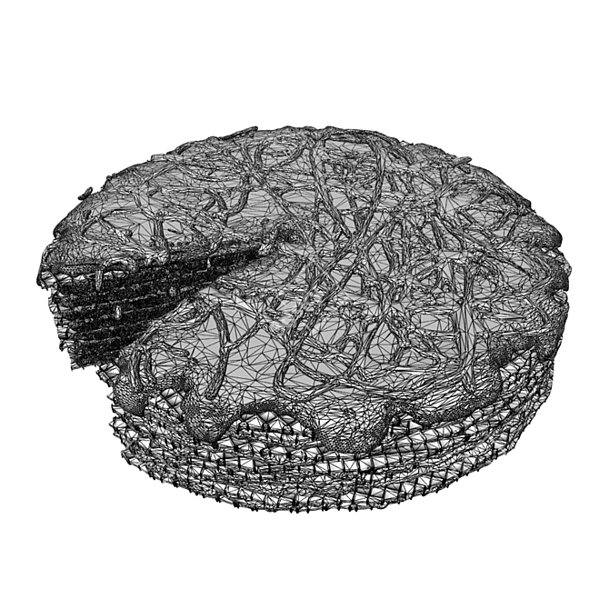 Creamy Waffle Cake - Heavenly Delight 3D model image 3