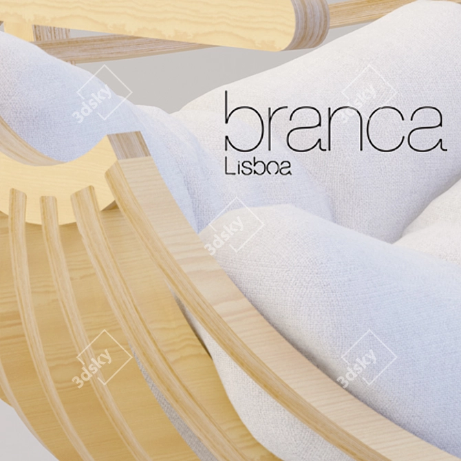 Elegant Shell Chair by Santos 3D model image 2