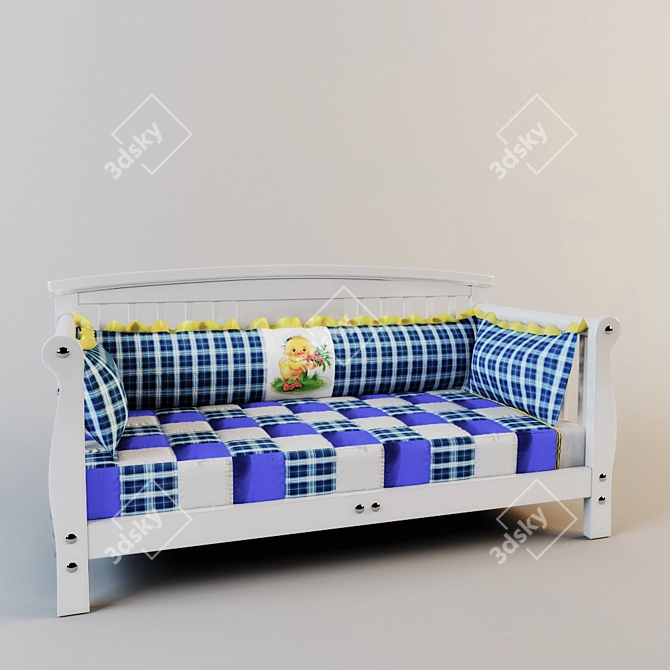 Carolina Cot: Modern Design 3D model image 2