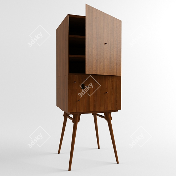 Fibonacci Gemstone Cabinet 3D model image 1