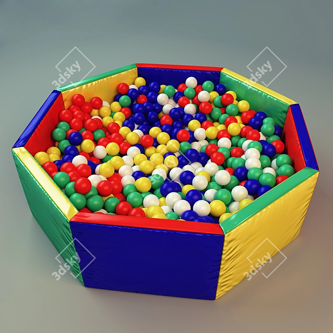 Title: Indoor Dry Pool - Fun Guaranteed! 3D model image 2