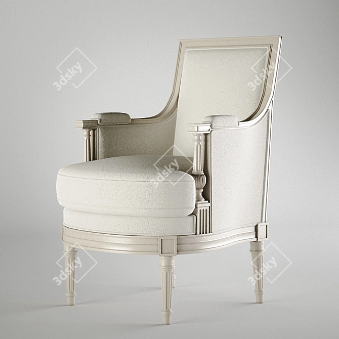Salda Art Armchair: Effortless Elegance 3D model image 1