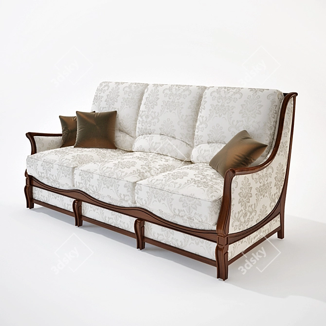 Custom Classic Sofa 3D model image 1