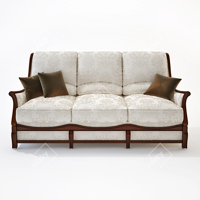 Custom Classic Sofa 3D model image 2