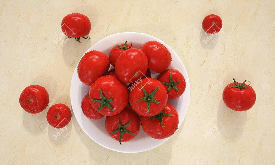 Juicy Tomatoes 3D model image 3