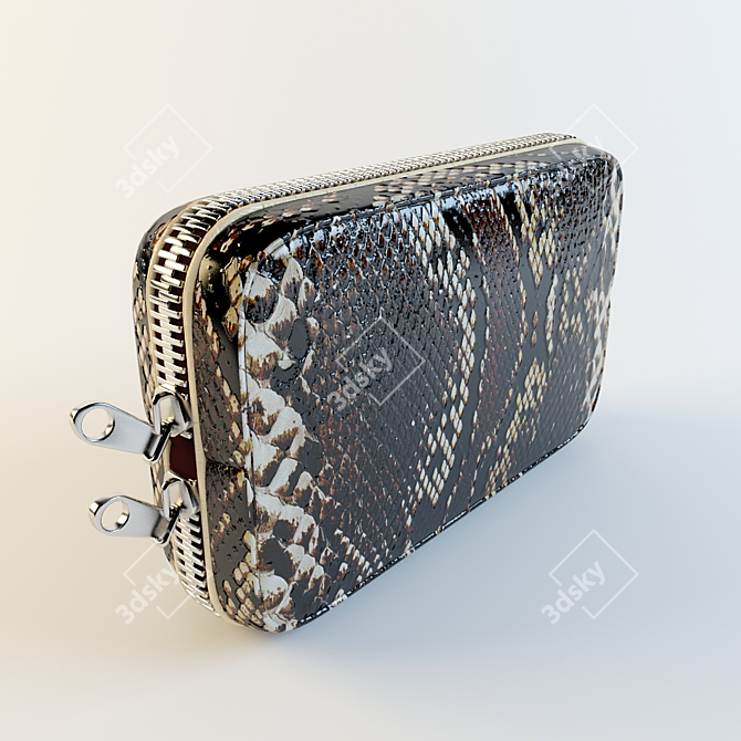 Stylish Zippered Beautician 3D model image 1