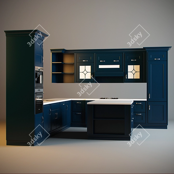 Park Avenue Kitchen: Classic Elegance 3D model image 2