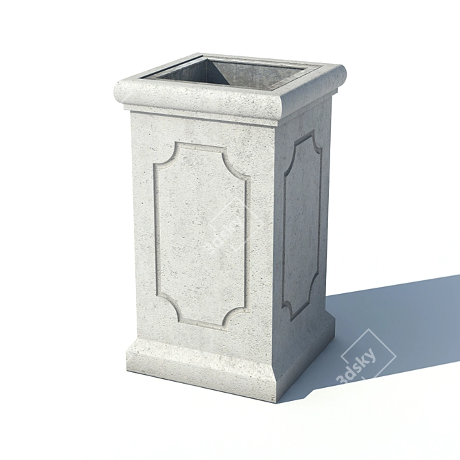 Urban Concrete Urn 3D model image 1