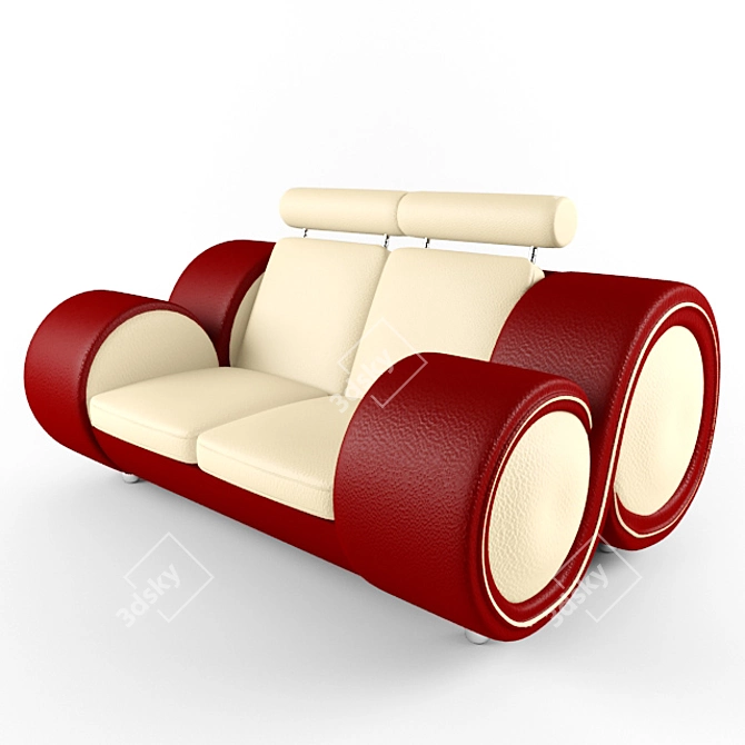 Italian Modern Sofa 3D model image 1