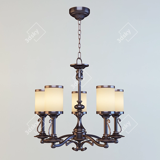 Elegant York Factory Chandelier 3D model image 1