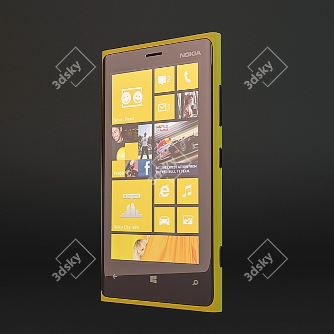 Nokia Lumia 920 - Sleek and Camera-Free 3D model image 1