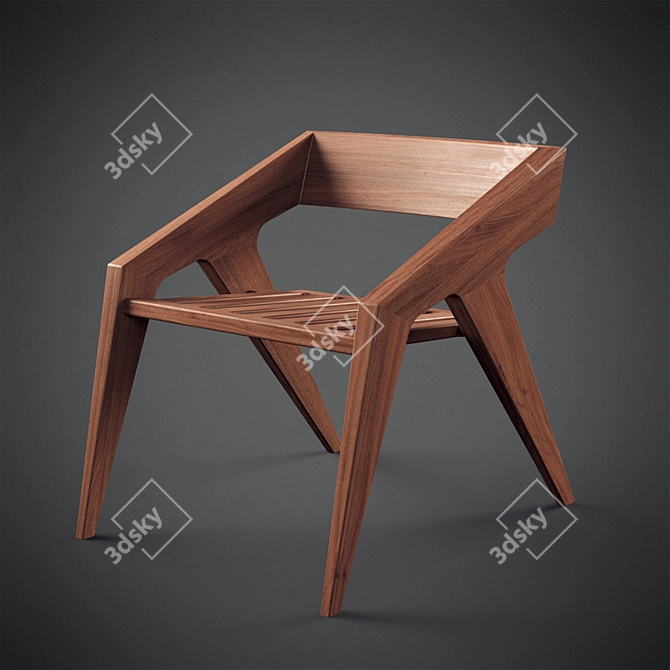 Modern Design Hank Chair 3D model image 2