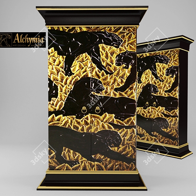 ALCHYMIA Damiano Bookshelf 3D model image 1