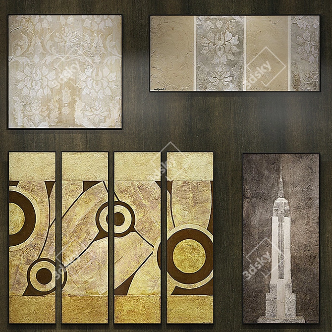 Italian Decorative Panels 2014 3D model image 2