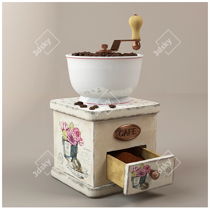 Vintage Grinder: Shabby Chic Style 3D model image 1