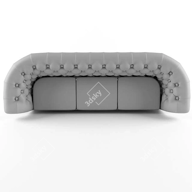 Elegant Chesterfield Sofa in Classic Style 3D model image 3