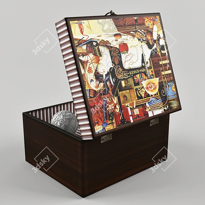 Elegant Keepsake Box 300/350 3D model image 2