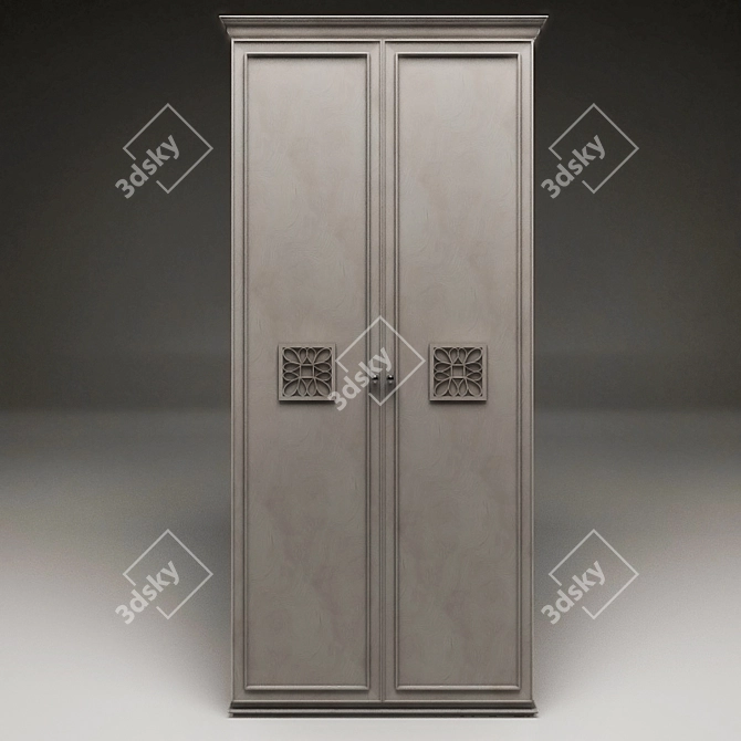 Savana Bianco Kids Wardrobe 3D model image 1