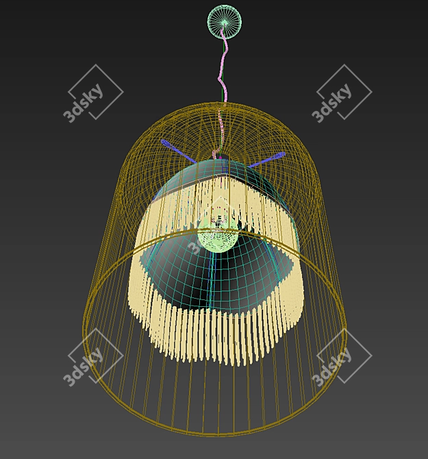Teca Victorian Pendant Light 3D model image 2