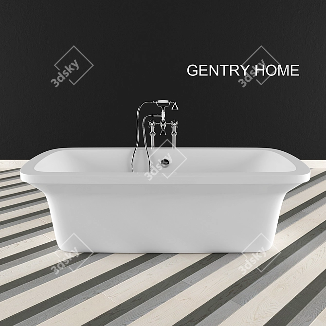 GENTRY HOME Newport - Elegant and Stylish 3-Seater Sofa 3D model image 1