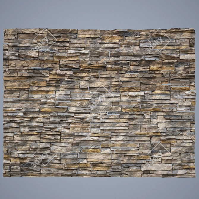 Textured Bricks - 4450x3450 3D model image 2