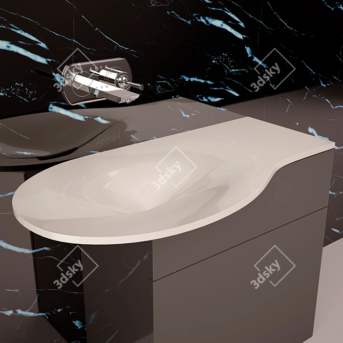 Burgbad Pli SEAC060: Sleek and Stylish Vanity Set 3D model image 1